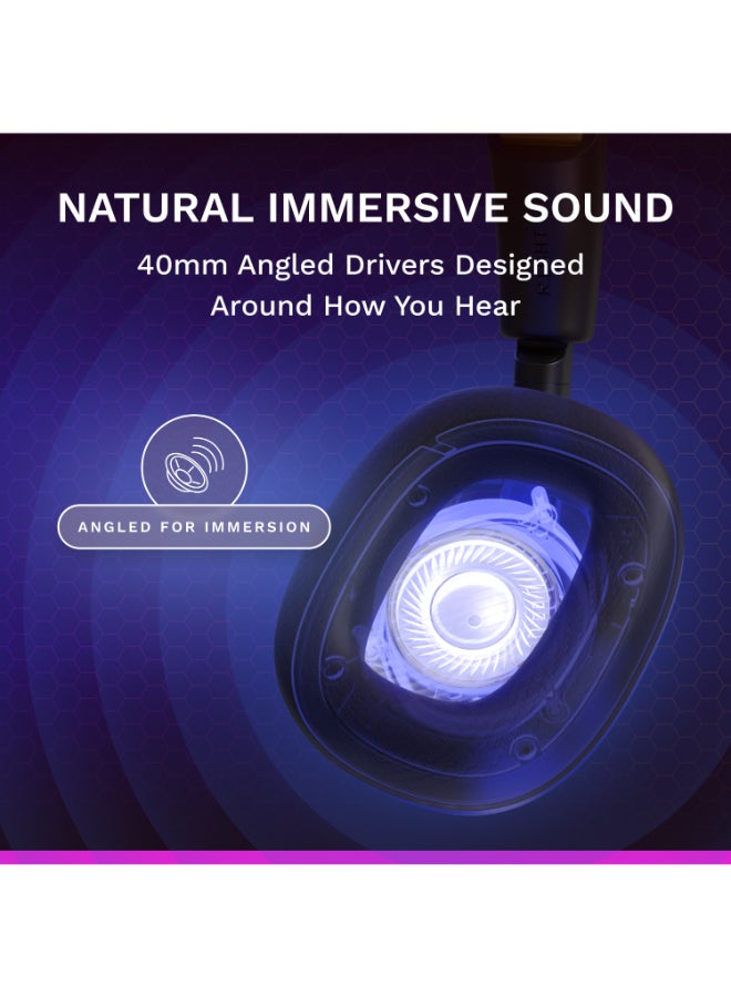 GLORIOUS GHS Eternal RGB - Stereo RGB Gaming Headset for PC, PS5, PS4, Switch - Specially Tuned Driver, Adjustable Detachable Microphone, USB-C - Durable, All Day Black - Image 3