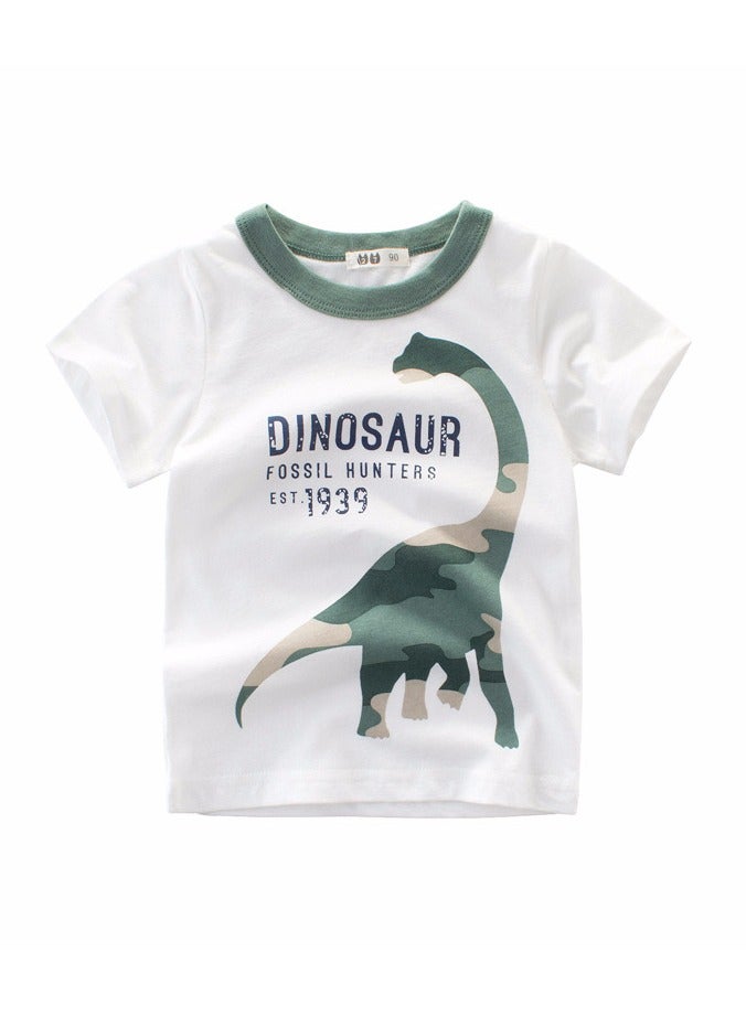 3 Pieces Kids Boys T Shirts Short Sleeve Crewneck For Toddler Cotton T Shirt  - Image 2