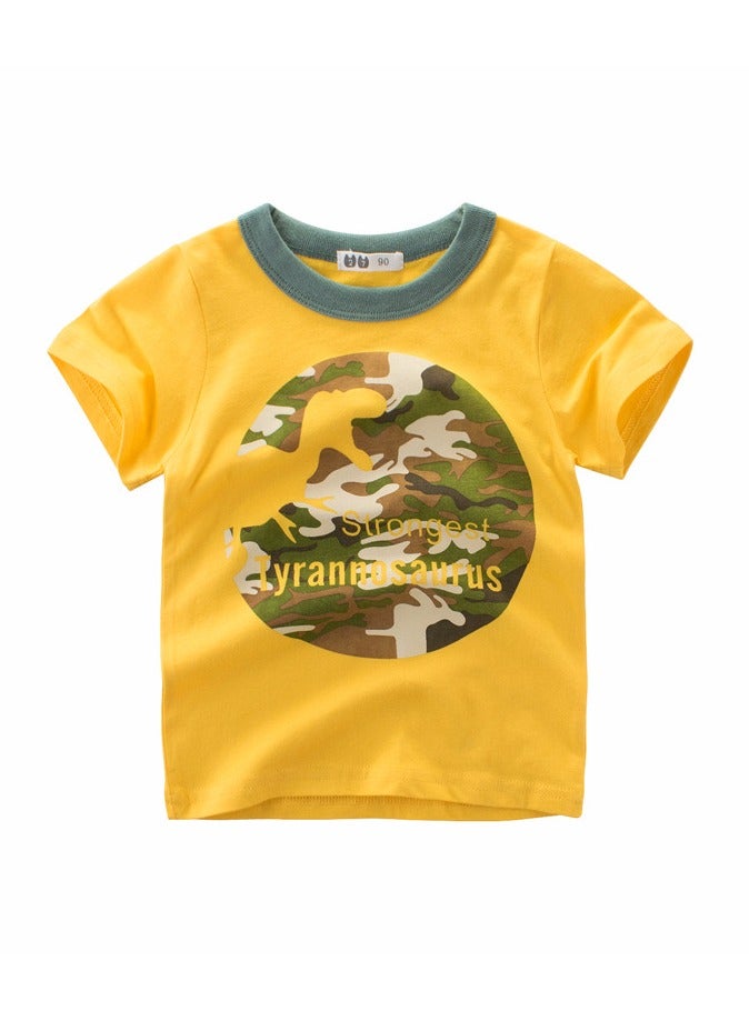 3 Pieces Kids Boys T Shirts Short Sleeve Crewneck For Toddler Cotton T Shirt  - Image 4