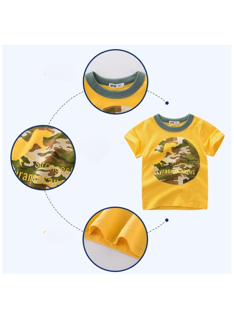 3 Pieces Kids Boys T Shirts Short Sleeve Crewneck For Toddler Cotton T Shirt  - Image 5