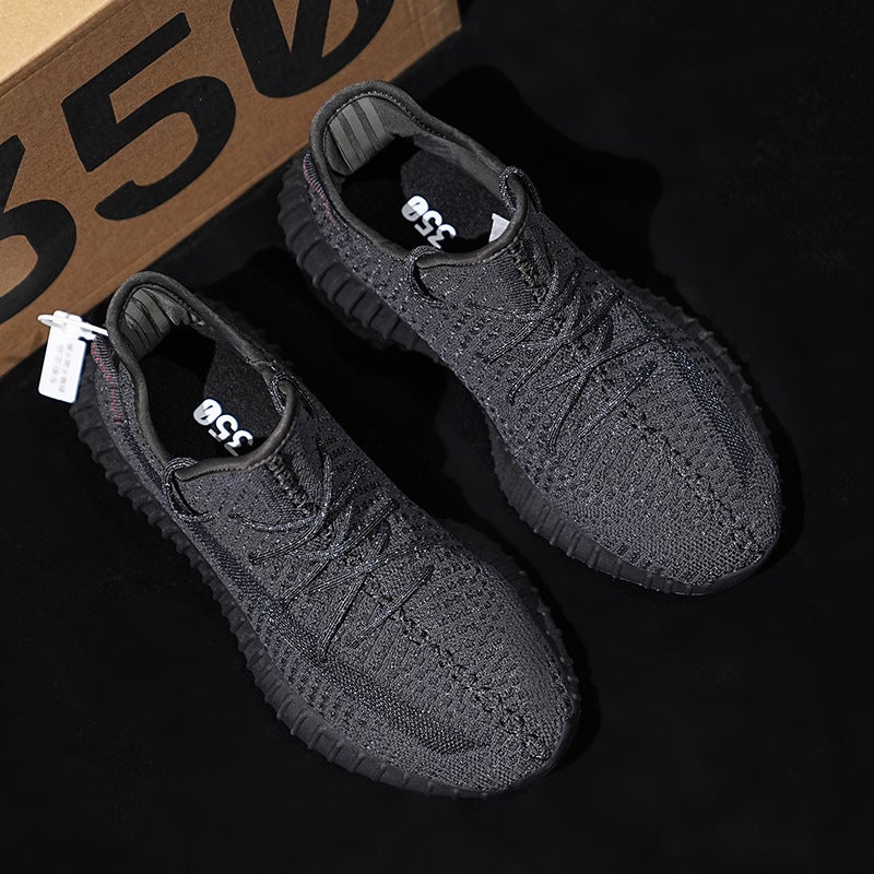 Summer Breathable Baiyi Coconut Shoes 350 Men'S And Women'S Shoes New Gray Orange Casual Sports Shoes Running Shoes Men'S And Women'S Baby'S Breath - Image 5