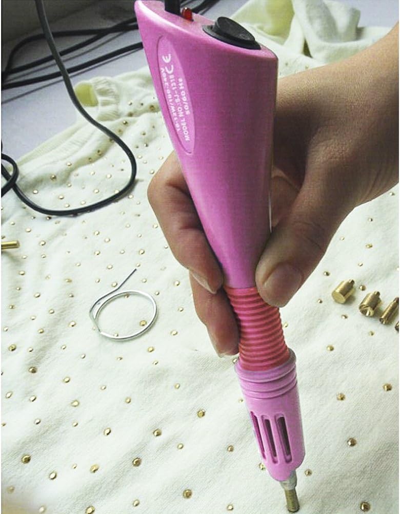 Co-link Hotfix Rhinestone applicator 7 in 1 Professional Iron-on Hot Fix Wand Crystal Gem Rhinestone Heat-fix Tool (Pink) - Image 5