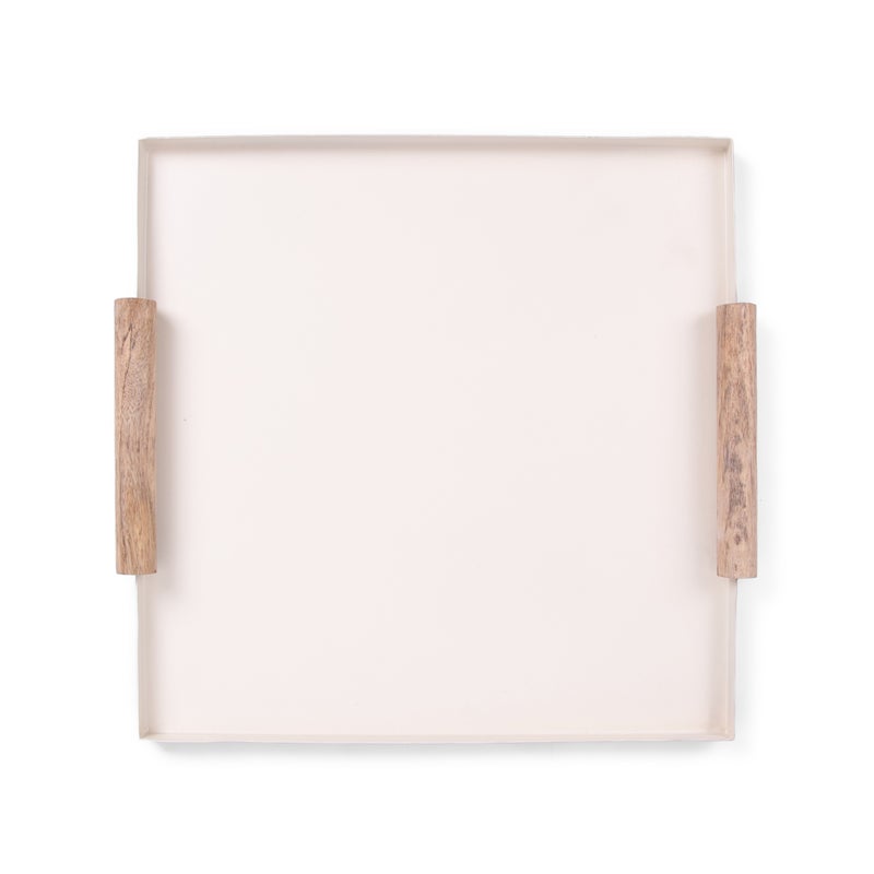 بلندز صينية تقديم حجم صغير مربعة بيج و اسود - Image 1