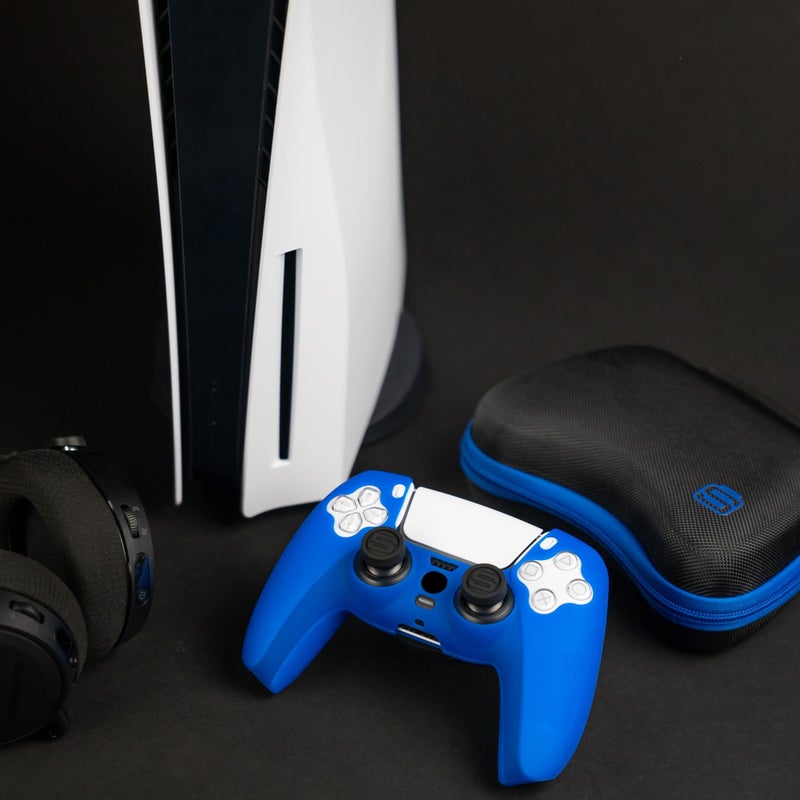 Surge PS5 Controller Accessory Kit for PlayStation 5 DualSense Controllers - Surge Starterpack, Protective Controller Case, Controller Grips, Thumb Grips, Nylon Braided Charge Cable - Image 4