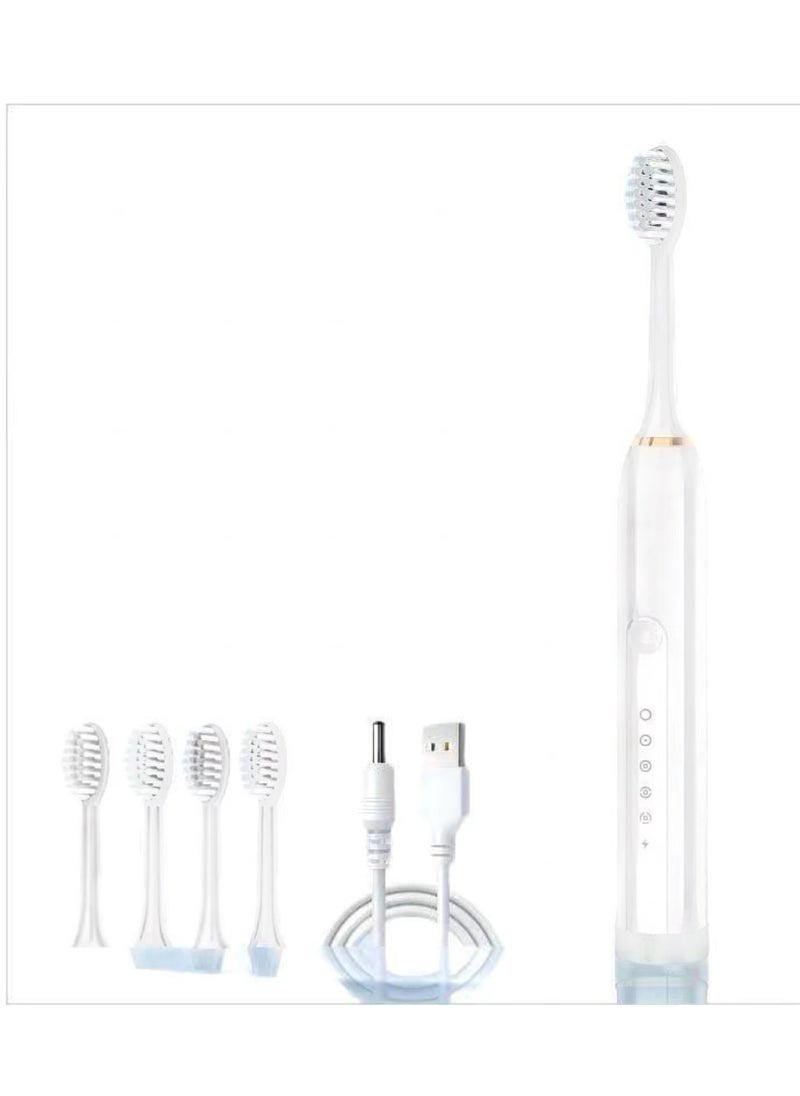 Electric Toothbrushes for Adults with 4 Brush Heads, Sonic Rechargeable Teeth Whitening, Power Toothbrush