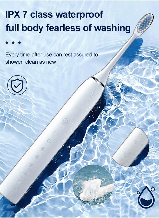 Electric Toothbrushes for Adults with 4 Brush Heads, Sonic Rechargeable Teeth Whitening, Power Toothbrush