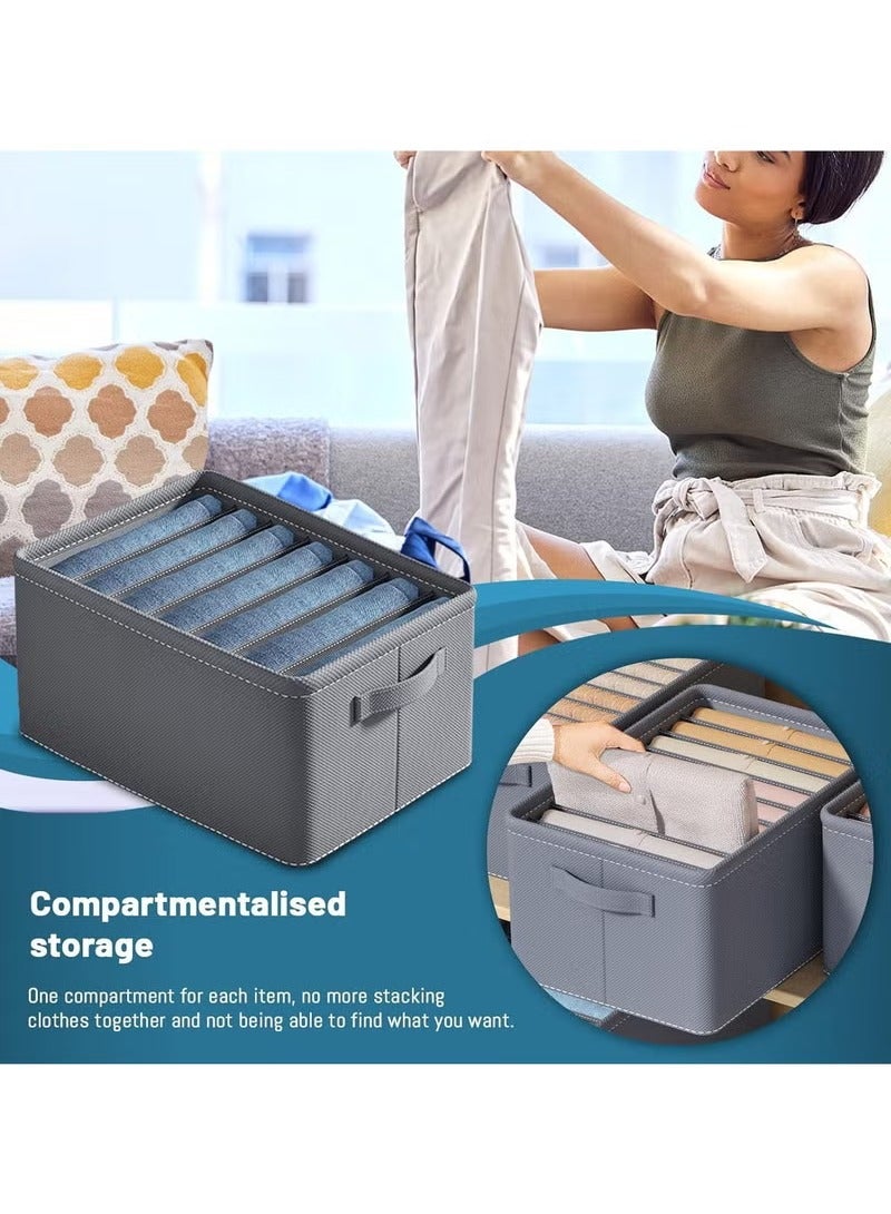 POWER 3Pcs 6/6/6 Grids Wardrobe Clothes Organizer, Large Drawer Organizers for Clothing,Portable Wardrobe Closet Organizer System - Image 3