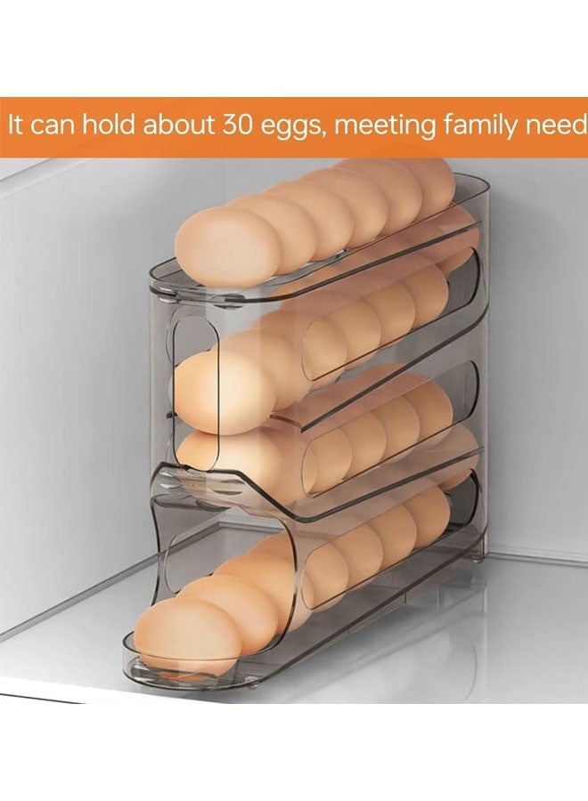 WangPangZi Egg Holder for Fridge, Egg Container for refrigerator, Space-Saving Automatic Rolling Eggs Dispenser, 4 Tiers Fridge Egg Rack for Refrigerator Holds up to 30pcs ﻿ - Image 5