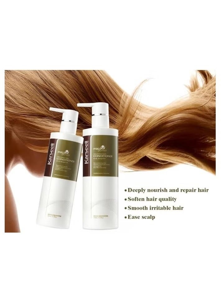 Karseell Hair Conditioner Karseell Argan Oil Organic Deep Conditioning Treatment Cream For Dry Damaged Coloured Hair 500ml 16.9 fl.oz Smooth Sulphate Free - Image 4