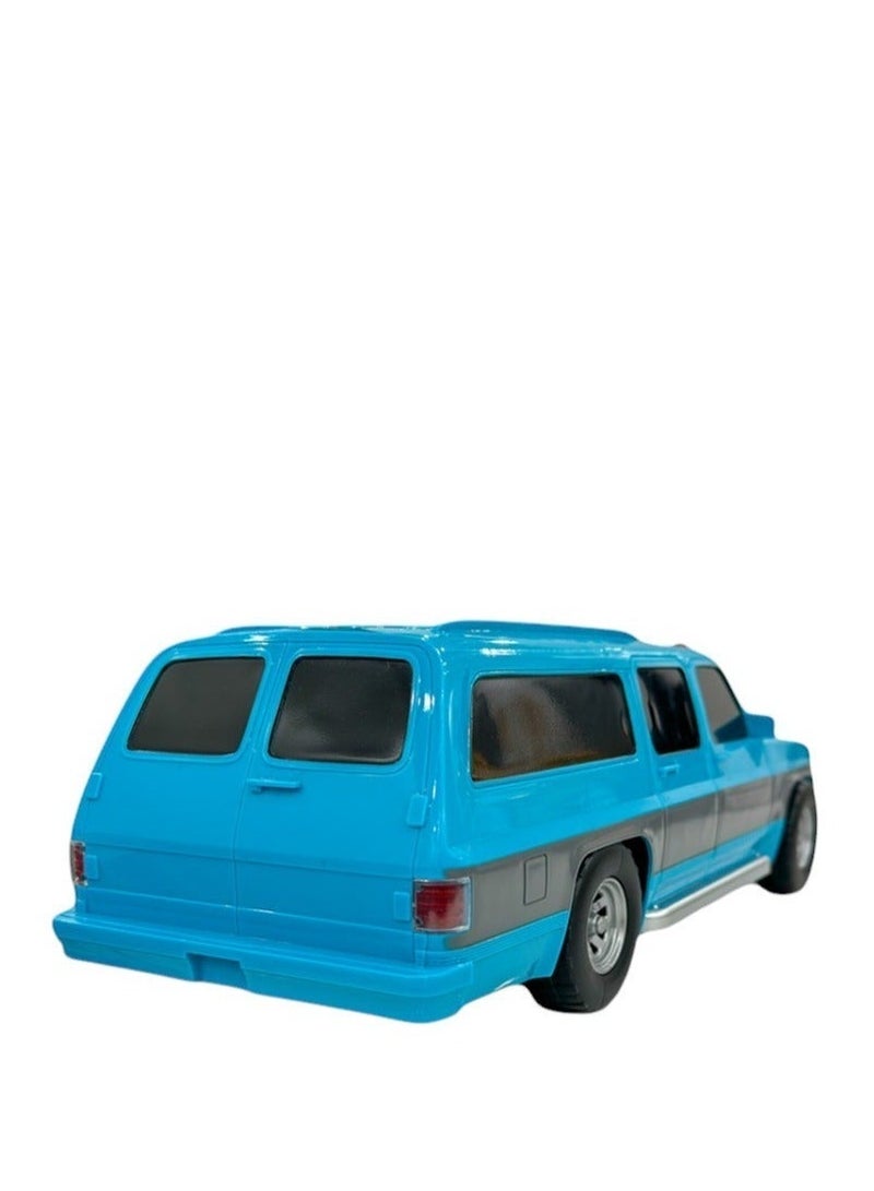 Rally Classic Vintage SUV Toy Car – American Retro Square Off-Road Vehicle Model in Blue & Silver, 70s/80s Style Collectible Adventure Car for Kids & Classic Car Enthusiasts - Image 4
