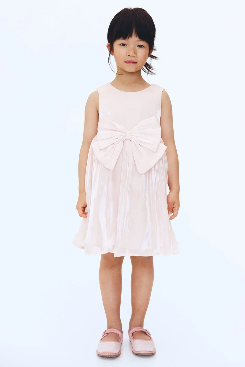 H&M Bow-detail organza dress