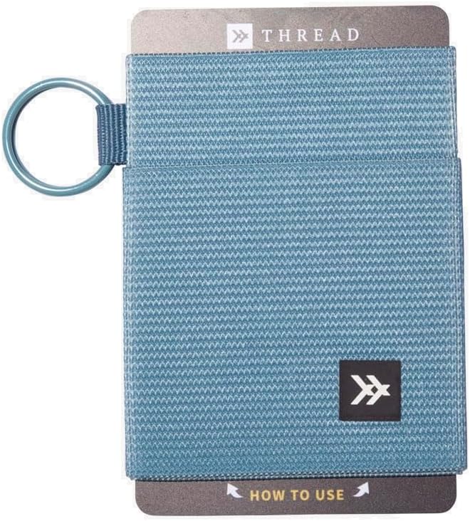Thread Wallets Ultra Slim Minimalist Card Holder Wallet for Men and Women (Surf Blue, One Size) - Image 1