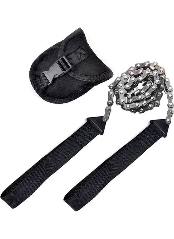 NIBEMINENT Portable Outdoor Survival Hand Zipper Saw Orange/Black 20x5x10cm  - Image 4