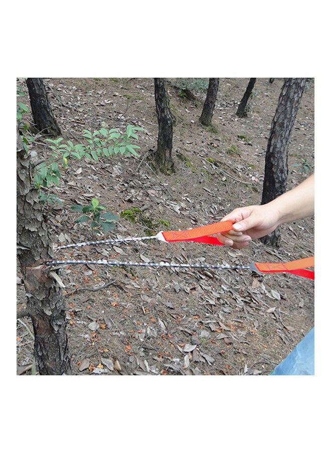 NIBEMINENT Portable Outdoor Survival Hand Zipper Saw Orange/Black 20x5x10cm  - Image 5