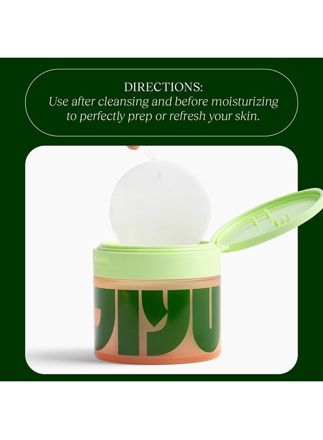 Jiyu Toning Polish Pads - Korean Skincare for Dark Spots, Wrinkles & Dull Skin - Hydrating Facial Treatment with Snail Mucin, Niacinamide, Peptides & Centella - 100 Count - Image 2