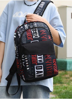 Jordans 【School season】 Printed Large Capacity Zipper Backpack School Bag Student Backpack Classic Backpack Laptop Backpack Colorful Backpack  - Image 2