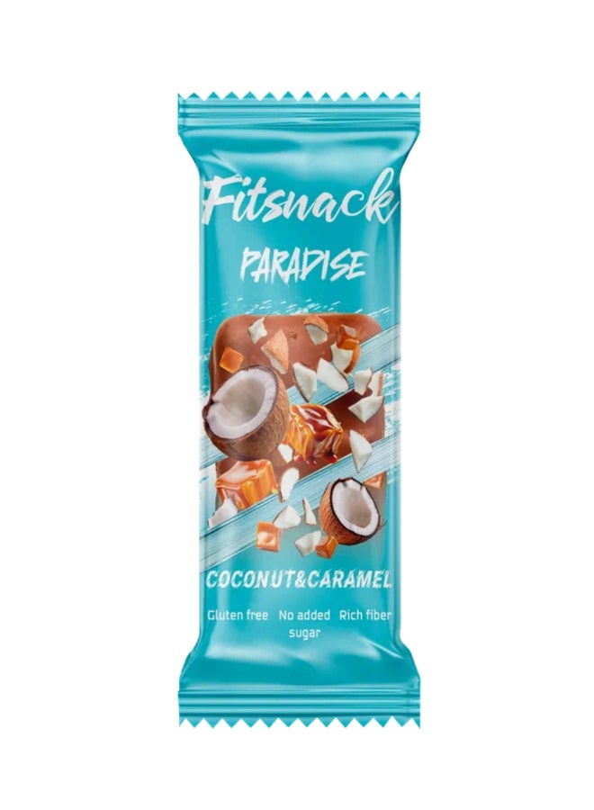 Paradise Glazed Coconut Snack Bar with Liquid Filling, Sugar-Free Sweetener, Coconut Snack Bar