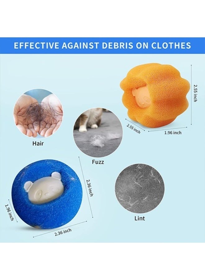 Hair Catcher Balls, Reusable Absorbent Hair Catchers for Washing Machines and Clothes, Washer and Dryer Hair Catchers for Clothes, Dogs, Cats, and Pets - Multicolor - Image 3