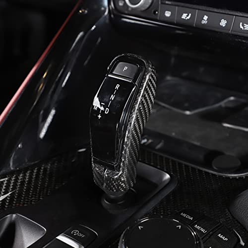 Daeiclru Real Carbon Fiber Gear Shifter Head Cover Fit for Toyota Supra GR A90 A91 MK5 2019-2022, Gear Shift Knob Cover, Interior Gear Shifter Head Trim Accessories (Style A - Black) - Image 4