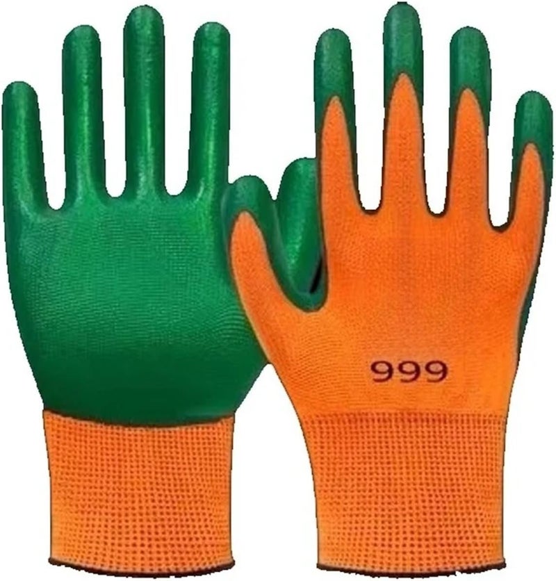 Compatible for Alkali Resistant Nitrile Latex Safety Gloves Comfortable Soft for Construction, Bricklaying, Carpentry & Outdoor Work - Image 1