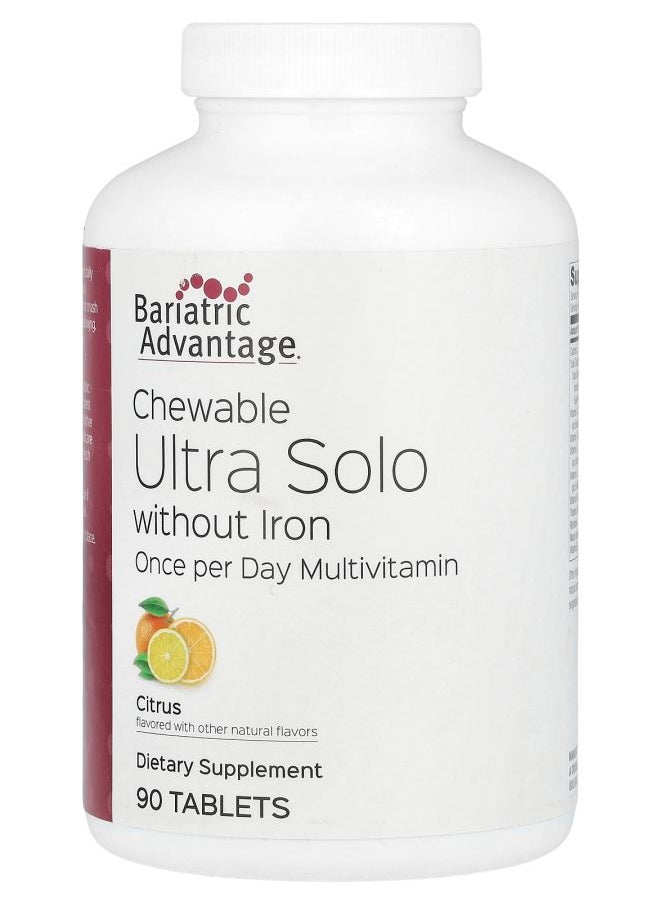 Bariatric Advantage - Chewable Ultra Solo without Iron Citrus 90 Tablets - Image 1