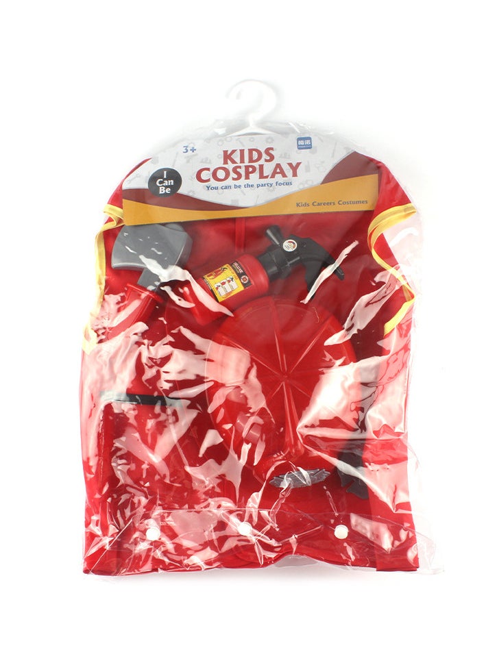 AUTOYSUR - Role Play Set Kids,Toddler Fireman Police Dress up, Fire Pretend Chief Outfit, Firefighter Costume for Kids,Size for 100-130cm - Image 1