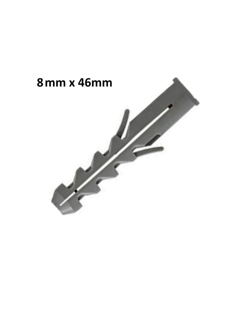 Perfect Fisher Plug Nylon Column Expansion Screw Anchor Plug Wall Plugs, Drywall Fischer Plugs (8mm x 100 pcs) - Image 3