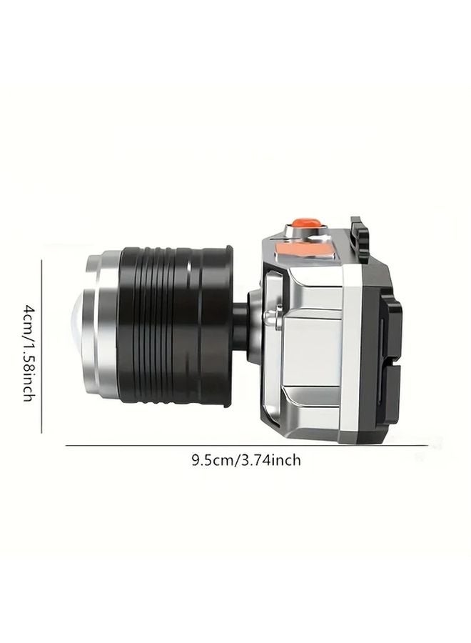 Black HXP50 Rechargeable LED Headlamp Super Bright Headlight For Outdoor Mining - Image 1