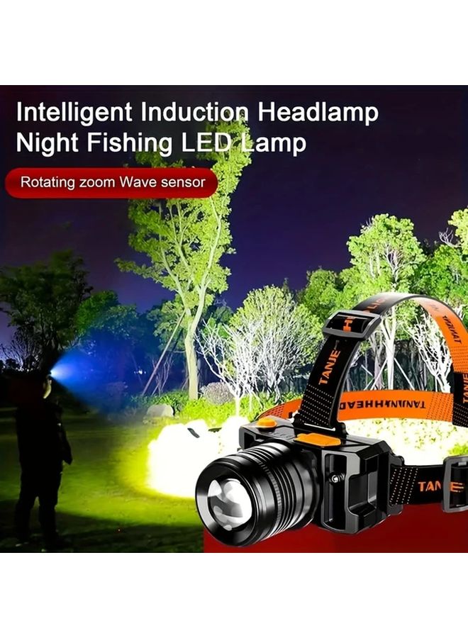 Black HXP50 Rechargeable LED Headlamp Super Bright Headlight For Outdoor Mining - Image 4