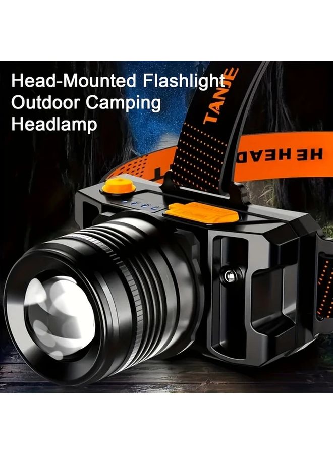 Black HXP50 Rechargeable LED Headlamp Super Bright Headlight For Outdoor Mining - Image 3