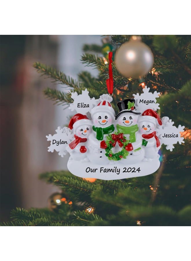 WorldWide Snowman Family Personalized Ornament Family of 4 Multi 1 - Image 2