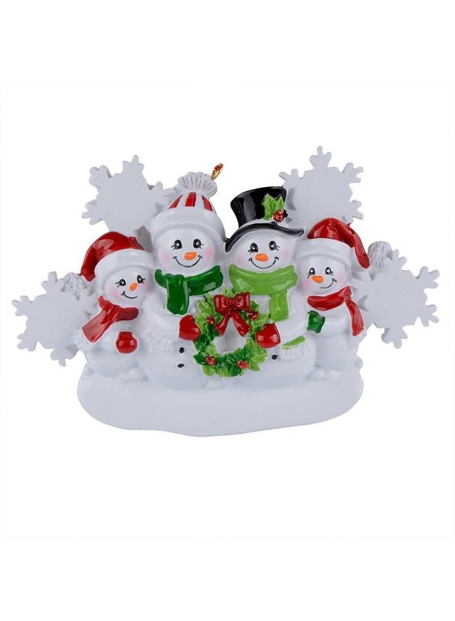 WorldWide Snowman Family Personalized Ornament Family of 4 Multi 1 - Image 1