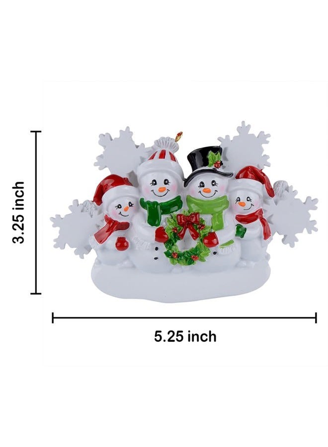 WorldWide Snowman Family Personalized Ornament Family of 4 Multi 1 - Image 5