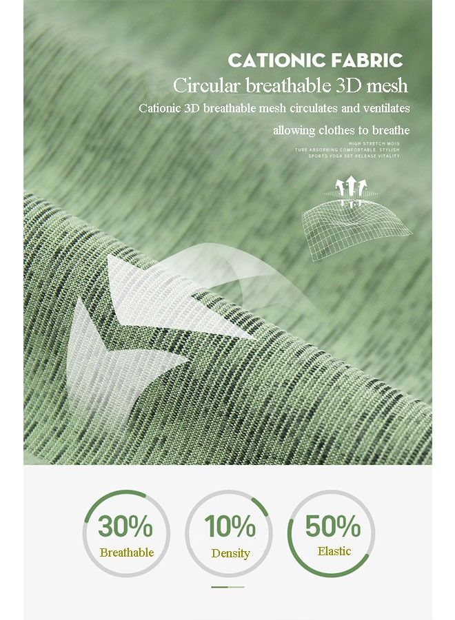 NIBEMINENT طقم ملابس رياضية للنساء مكون من 5 قطع، ملابس يوغا، سراويل ضيقة عالية الخصر، سريعة الجفاف، أكمام قصيرة، طقم ملابس يوغا، جري، بدلة رياضية للصالة الرياضية - Image 3