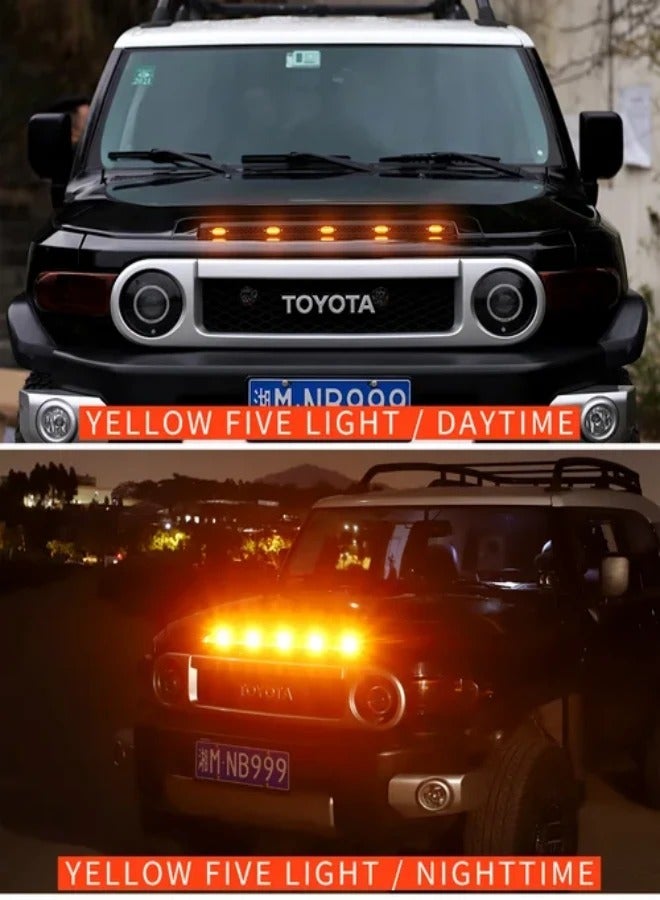 Generic Toyota Fj Cruiser  Bonnet Hood Amber Lights - Image 3