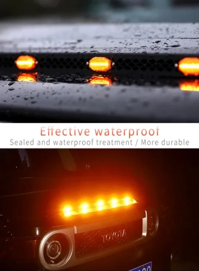 Generic Toyota Fj Cruiser  Bonnet Hood Amber Lights - Image 4