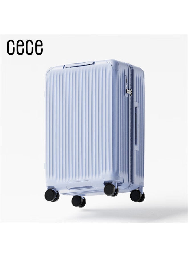 Cece Expandable Large Capacity Luggage For Women Men Student With Password Lock Sky Blue 20-inch - Image 1