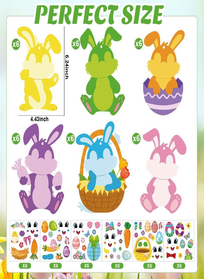 Sealmic Easter Bunny Craft Kit for Kids DIY Make Your Own Bunny Card Set Happy Easter Egg Bunny Sticker for Kids Decoration Holiday Celebration Classroom Home Activity Gift Party Favor Supplies - Image 2