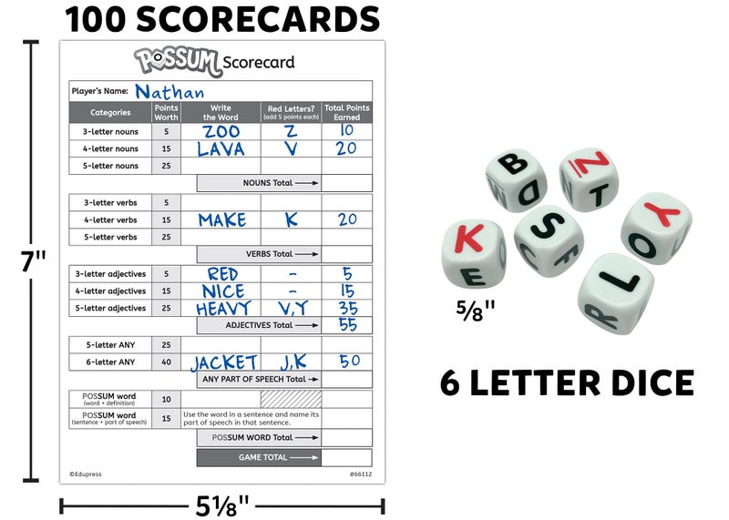 Teacher Created Resources Possum Dice Game - Image 3
