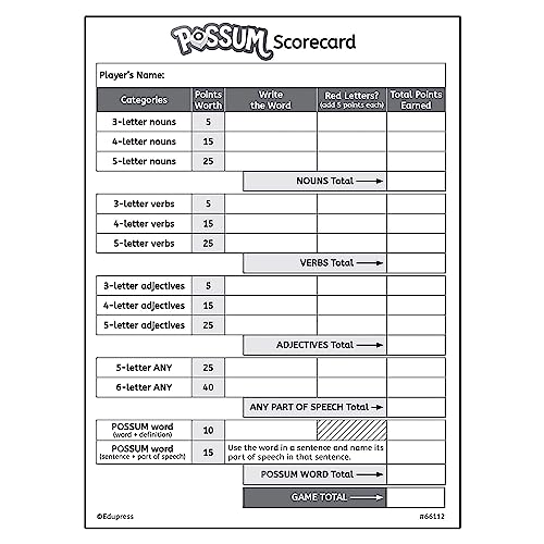 Teacher Created Resources Possum Dice Game - Image 4