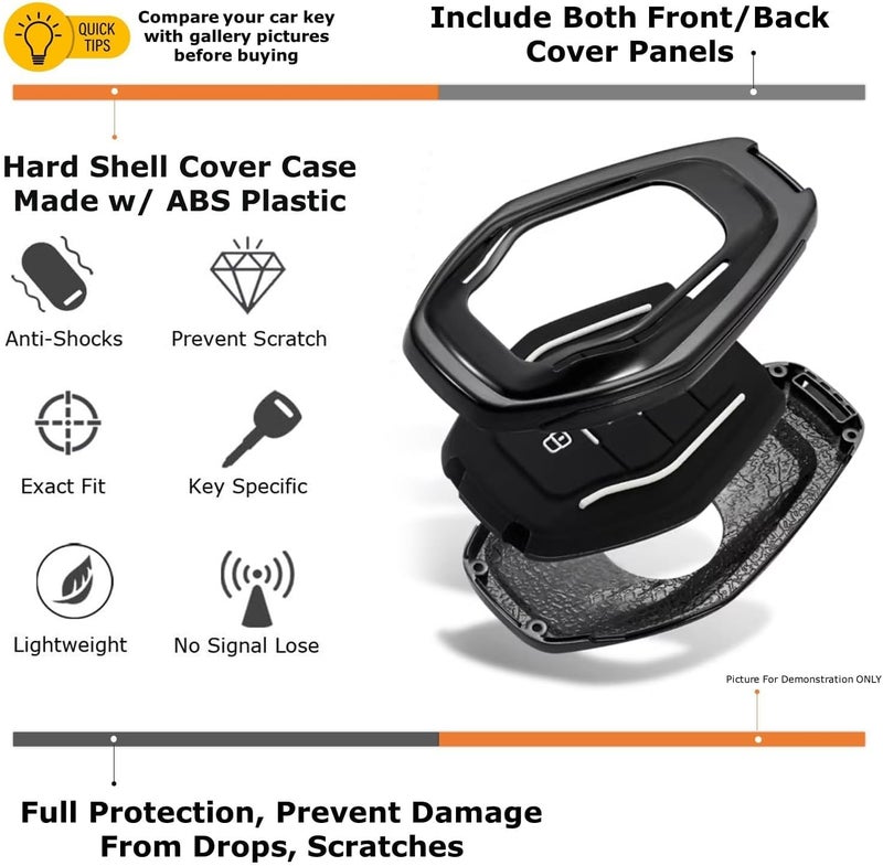 iJDMTOY Slim Size Black/Grey Union Jack UK Flag Style Key Fob Shell for Mini Cooper - Image 3