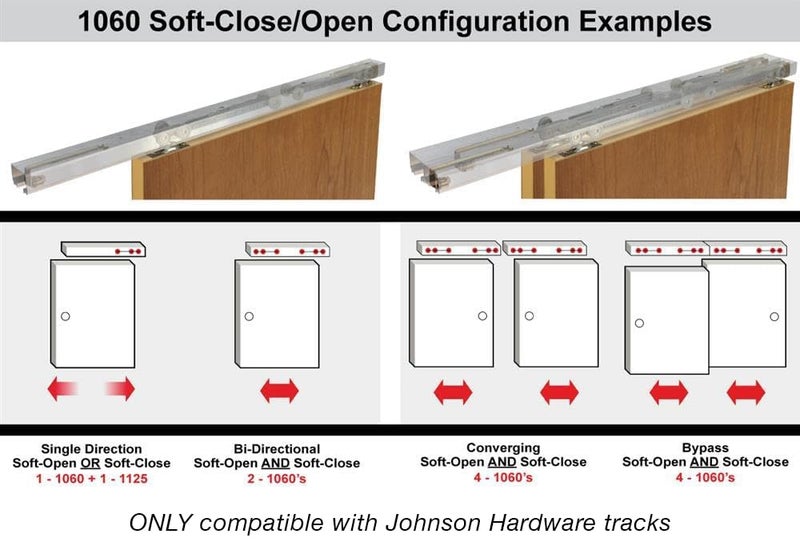 Johnson Hardware 1060 Soft Close Hanger - USA Made, , SOFT CLOSE STANDARD - Image 4