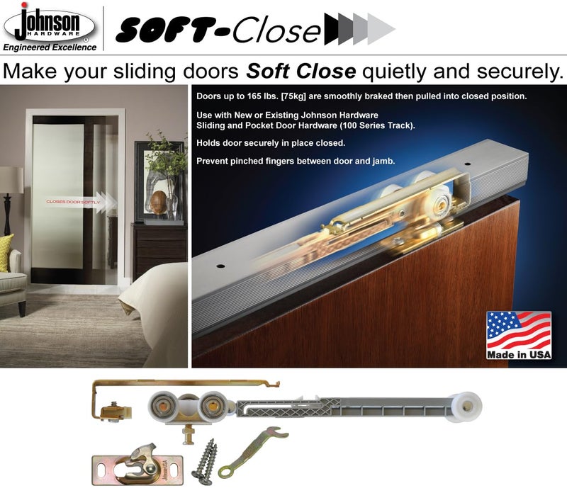 Johnson Hardware 1060 Soft Close Hanger - USA Made, , SOFT CLOSE STANDARD - Image 3