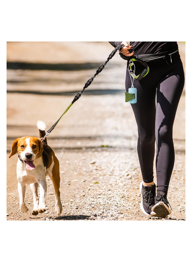 Dog Poop Bag Holder for Leash,2Pack Dogs Waste Bag Dispenser with Elastic Loop Protable Lightweight Plastic Holders for Pet Doggy,Light Blue and Purple - Image 3
