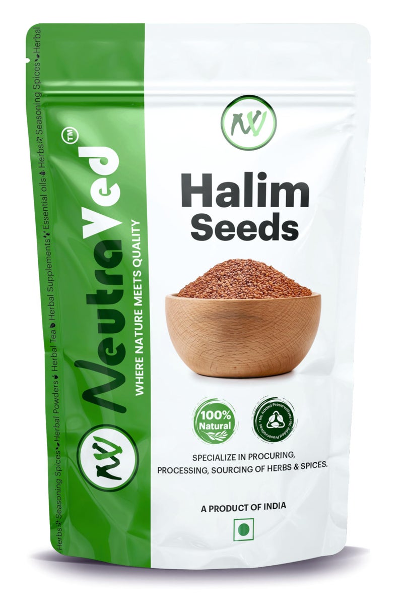 NeutraVed Halim Seeds for Eating | 350g Aliv for Eating Superfood & Hair Growth | Asaliya | Garden Cress | Haleem Seeds | Immunity Booster - Image 1