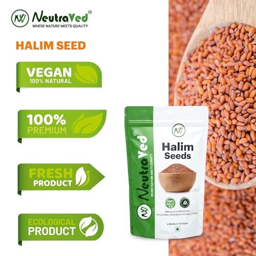 NeutraVed Halim Seeds for Eating | 350g Aliv for Eating Superfood & Hair Growth | Asaliya | Garden Cress | Haleem Seeds | Immunity Booster - Image 3
