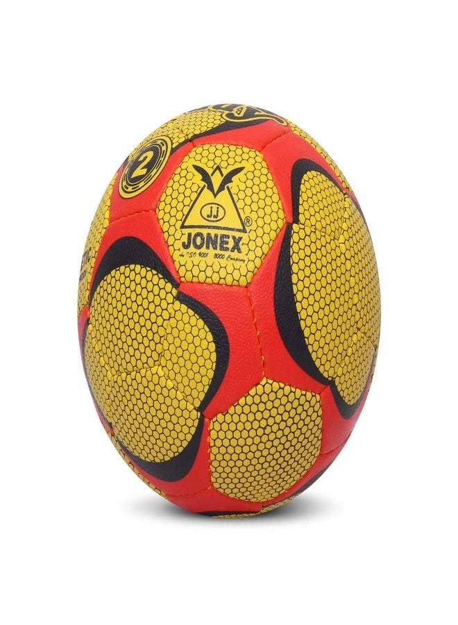 جونيكس كرة قدم للأطفال من المطاط من جي جي جونكس، مقاس 2، لون أصفر - Image 4