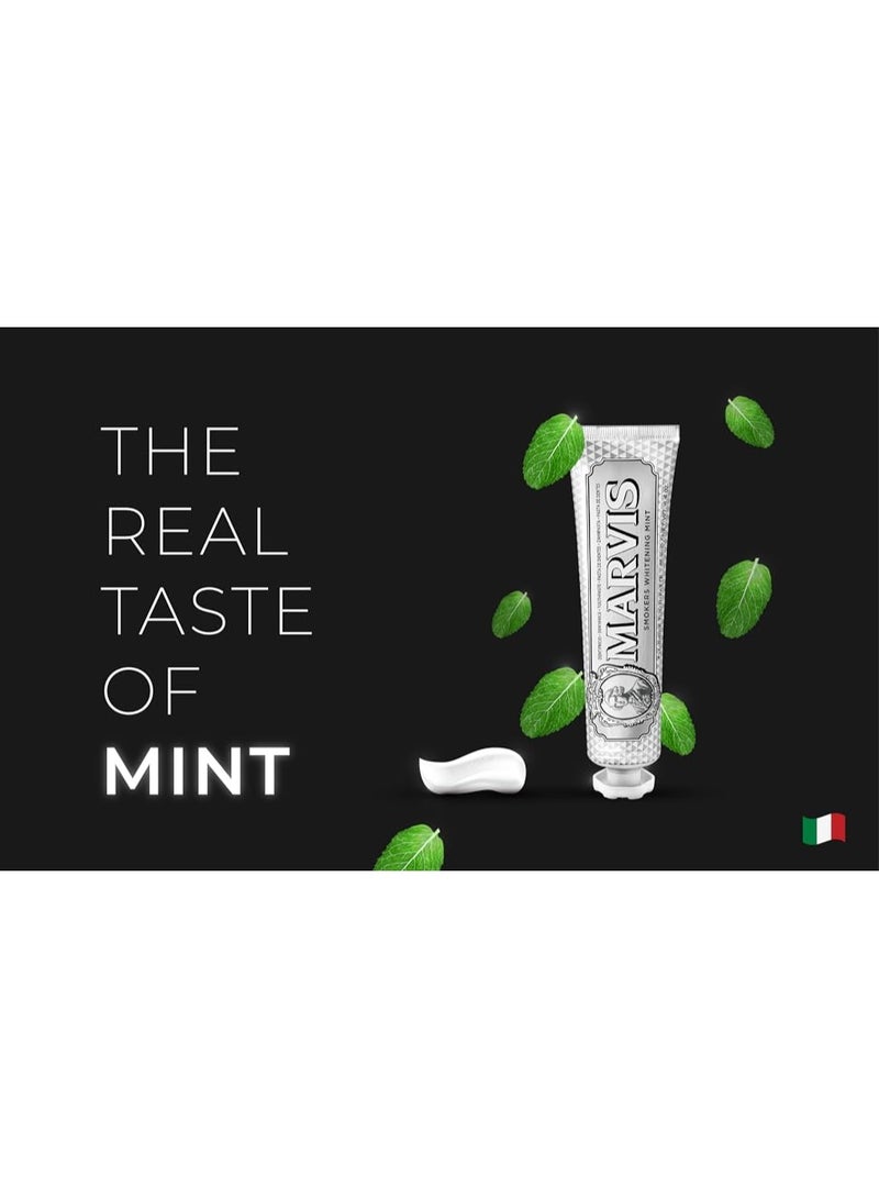 مارفيس تبييض معجون أسنان النعناع - 85 مل / 4.4 أوقية معبأة مع Xylitol لتبييض الأسنان الفعالة والتنفس الطازج - Image 3