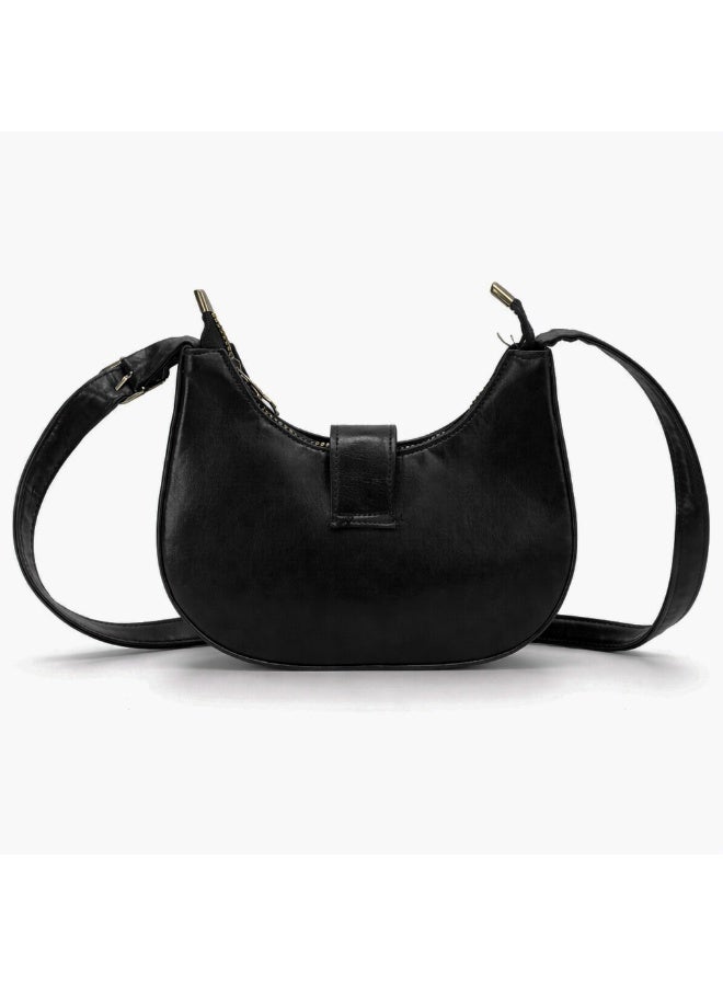 A stylish women's shoulder bag with a design that combines elegance and practicality, featuring a distinctive gold clasp and an adjustable strap. - Image 3