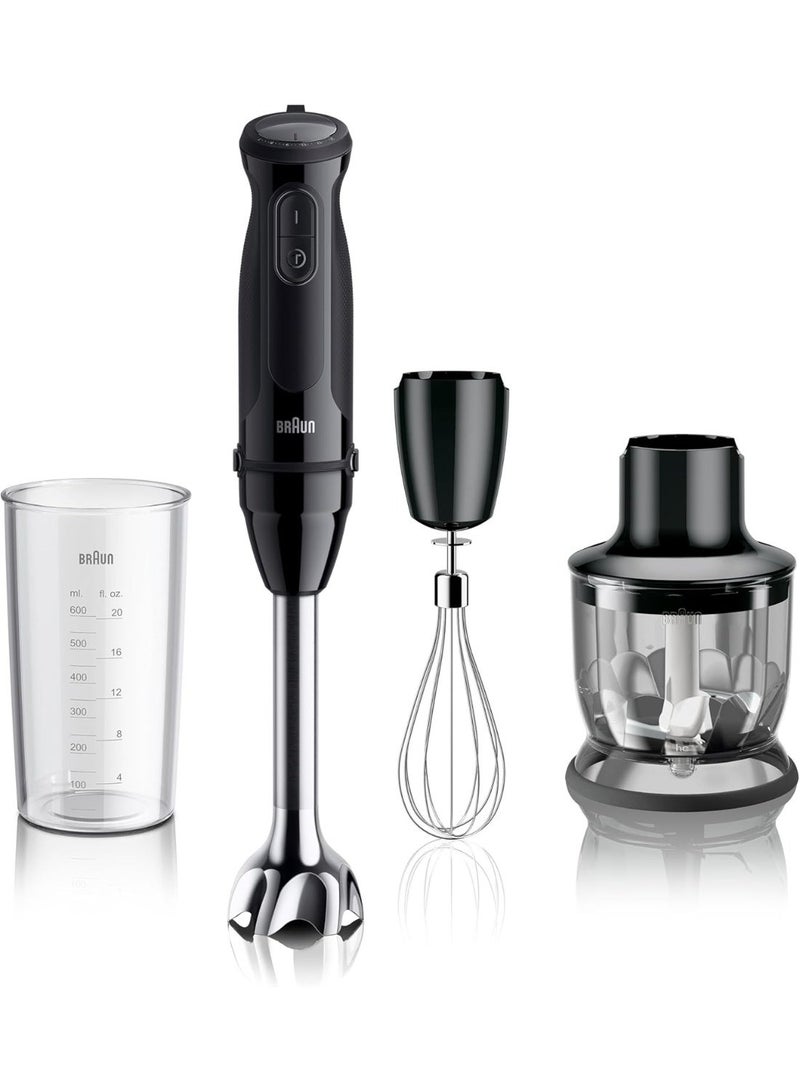 BRAUN MQ50202M MultiQuick Vario 5 Handheld Blender – 21-Speed Stick with Turbo Boost, Stainless Steel Blades, EasyClick System, 500W, Chopper, Whisk, Masher – Immersion Blender for Smoothies - Image 1